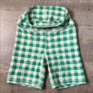 Mate x Lisa Says Gah ! Green Plaid Biker Shorts Size XS